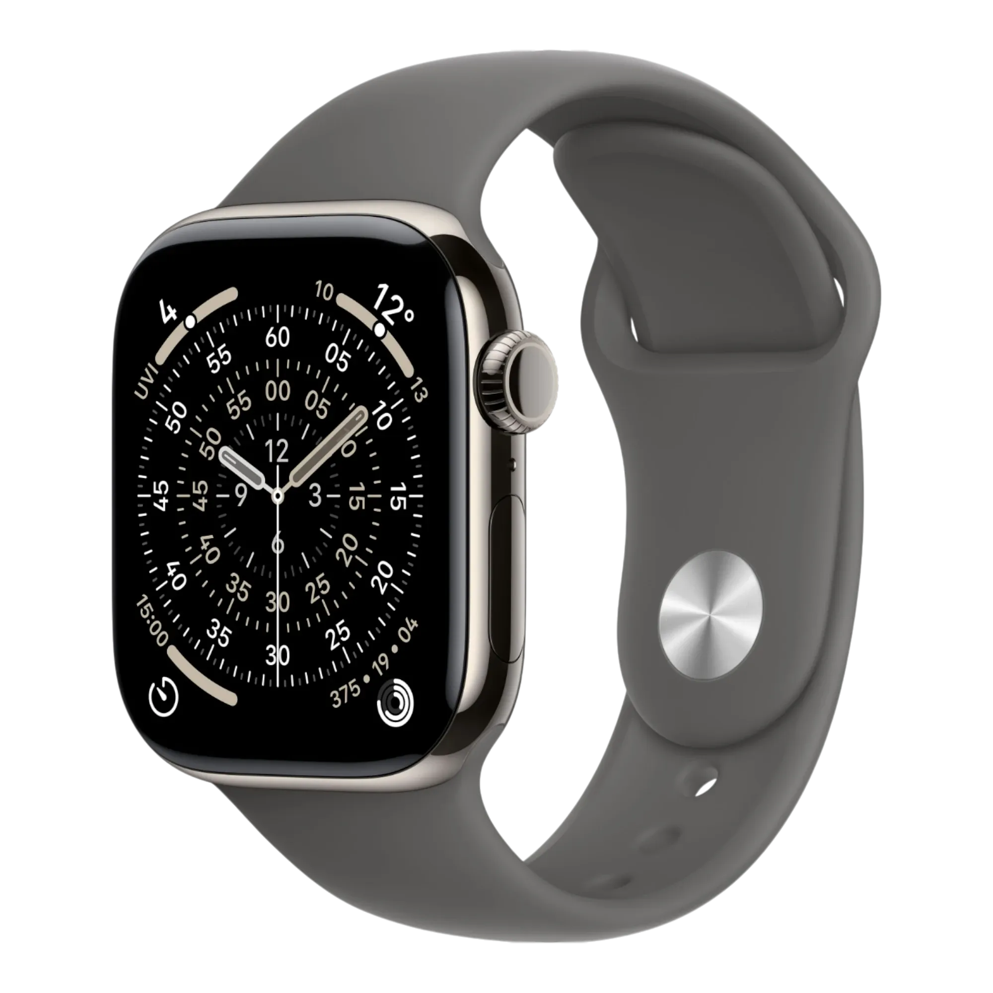 Apple Watch Series 11 GPS + Cellular, 42mm Natural Titanium Case with Stone Gray Sport Band - S/M 45676e-4.myshopify.com Apple Apple Watch Series 11 GPS + Cellular, 42mm Natural Titanium Case with Stone Gray Sport Band - S/M 45676e-4.myshopify.com Apple